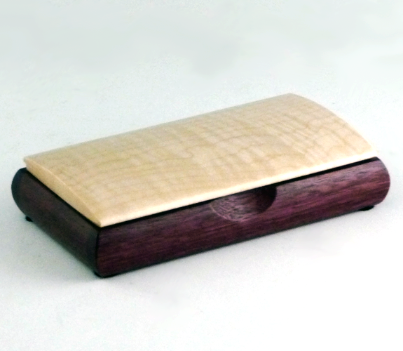 Wooden Box, Purpleheart, Curly Maple